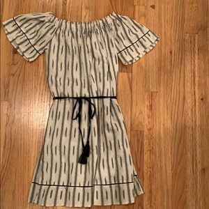 Winter white dress with black